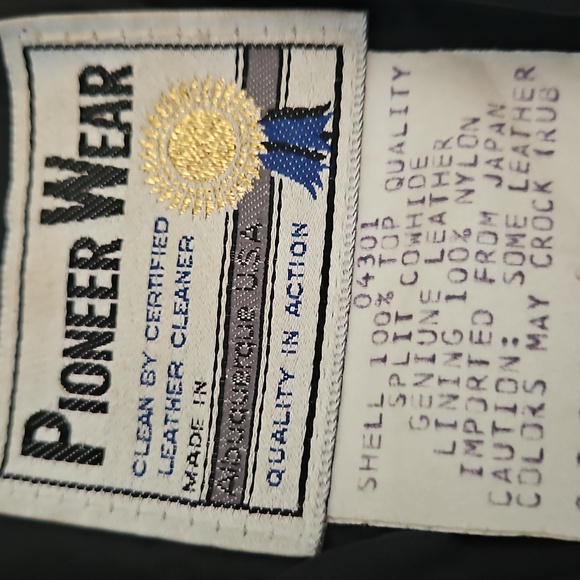 Vintage Pioneer Wear Black Suede Fringe Jacket - Picture 2 of 6